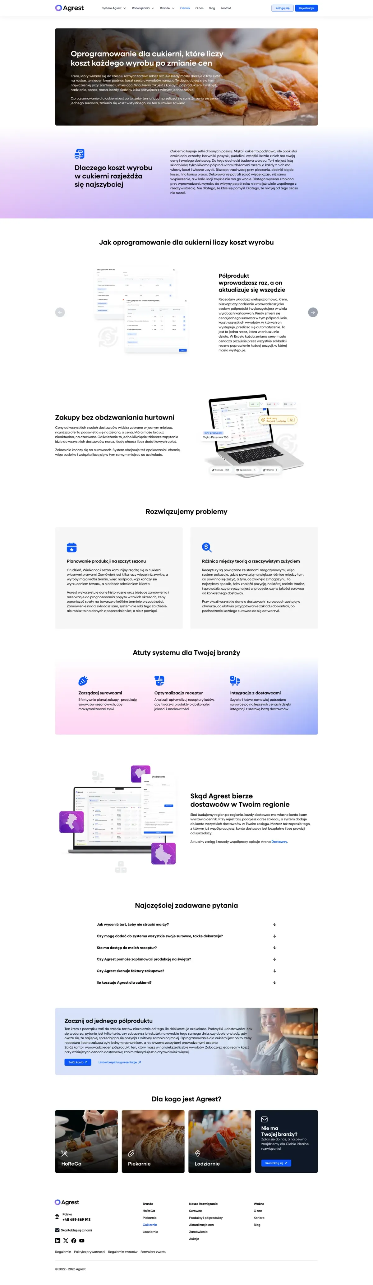 The page for confectioneries